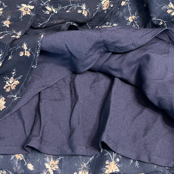 Abercrombie & Fitch Women's A-Line Mini Dress Navy Floral Sleeveless Size MP - Picture 10 of 10